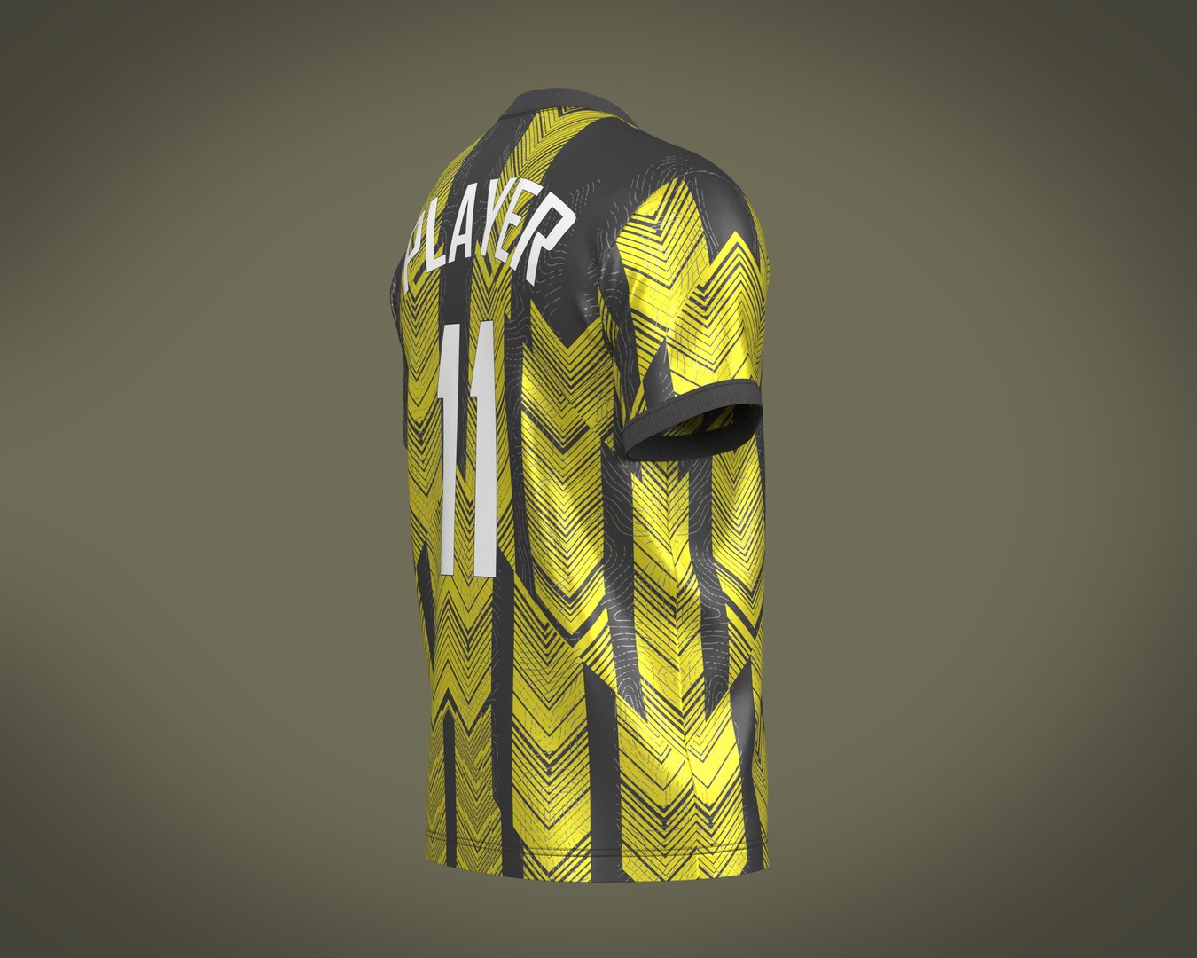 Soccer Football Black with yellow Jersey Player-11 3D model - TurboSquid  2036666