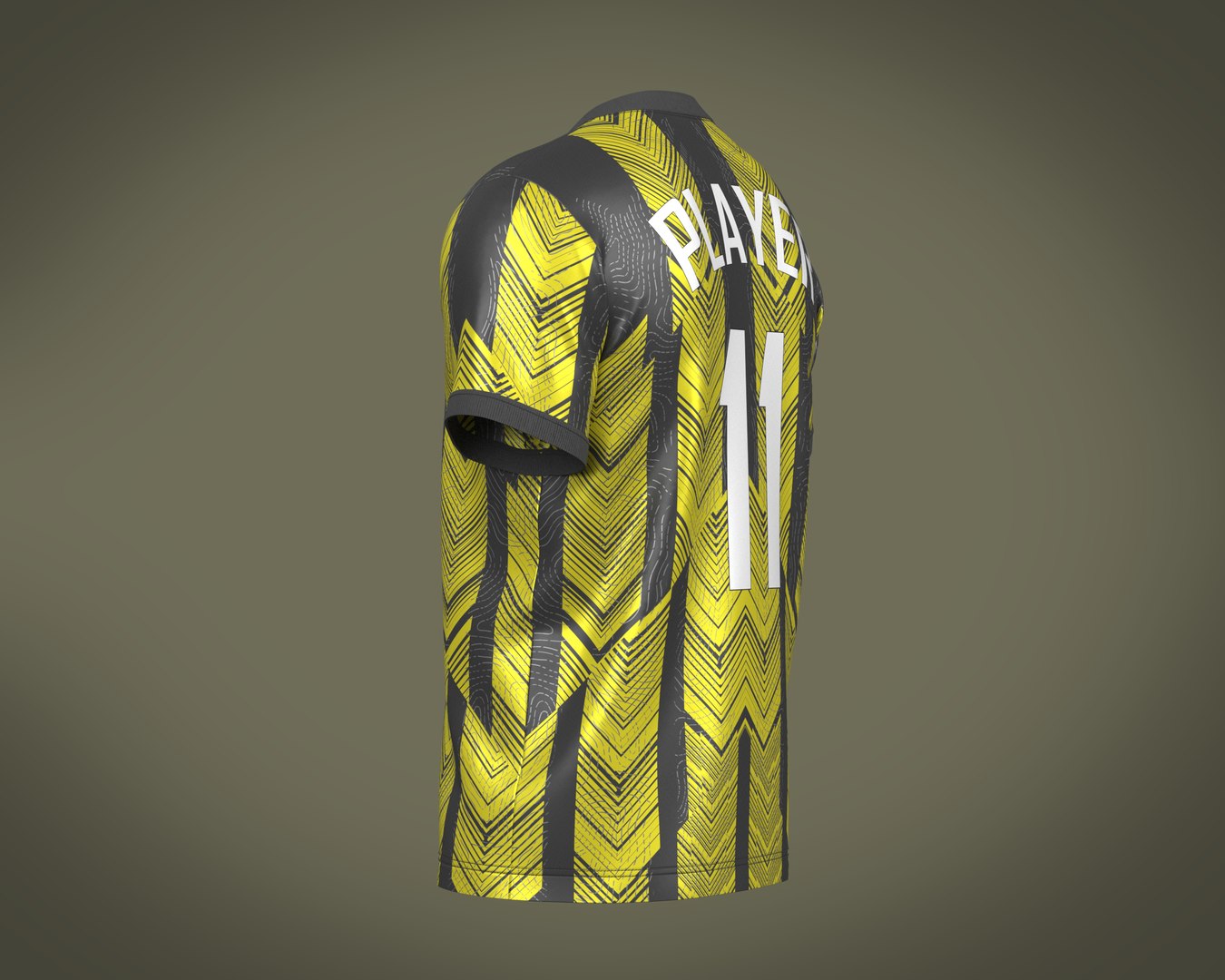 3D Soccer Football Black and Brown Jersey Player-11 - TurboSquid