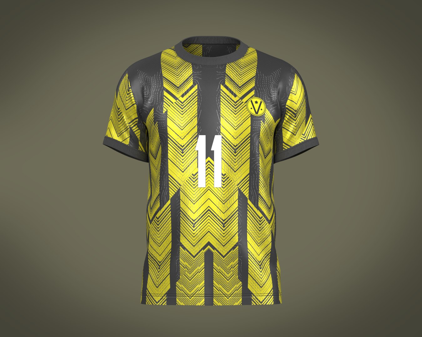 Soccer Football Black with yellow Jersey Player-11 3D model - TurboSquid  2036666