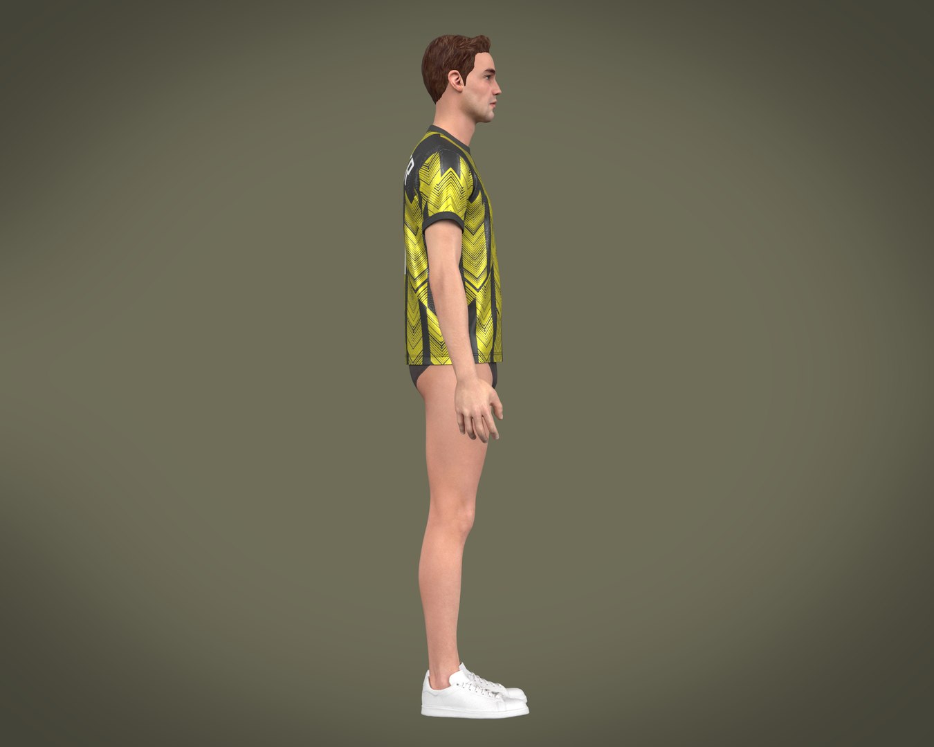 3D Soccer Football Black and Brown Jersey Player-11 - TurboSquid