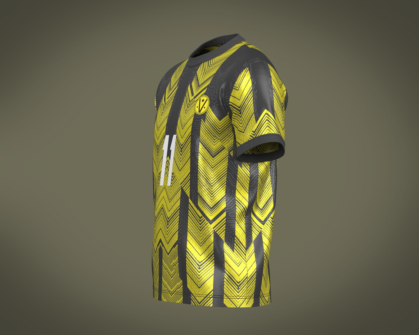 Soccer Football Black with yellow Jersey Player-11 3D model - TurboSquid  2036666