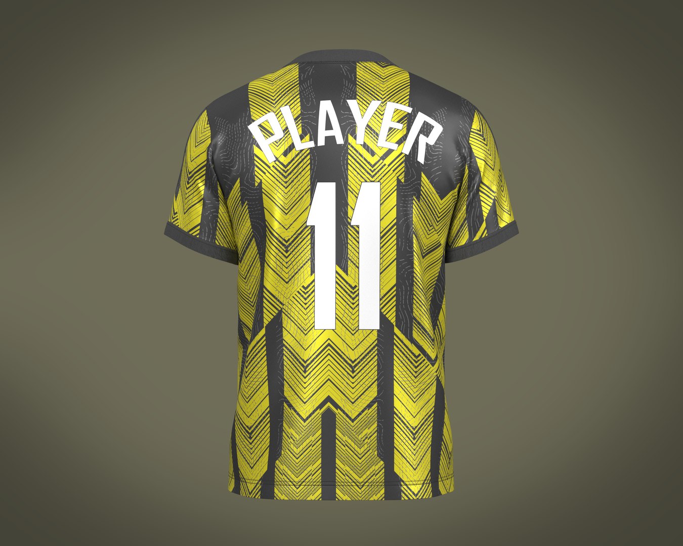 Soccer Football Mustard Yellow With Blue Jersey Player-11 model -  TurboSquid 2038633