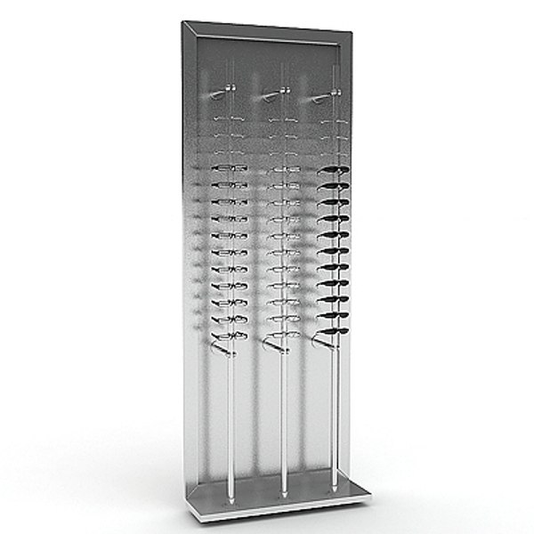 3d model glasses display rack