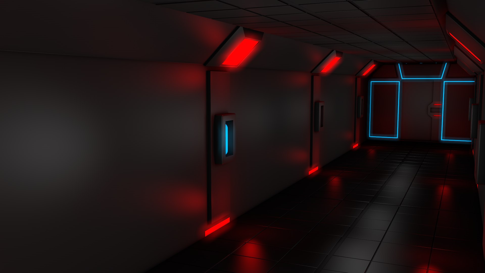 3D Sci Fi Corridor - TurboSquid 2250807