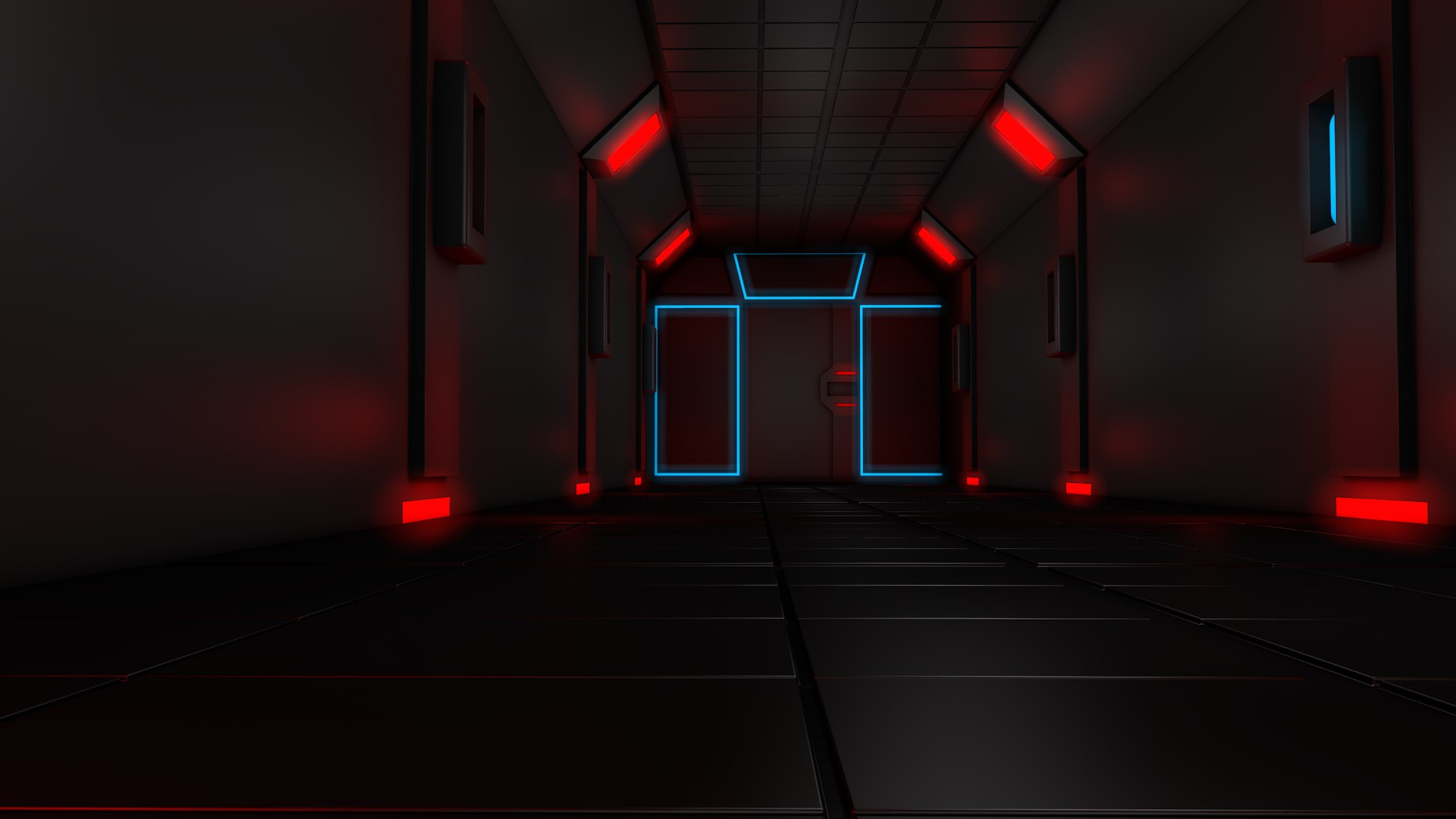 3D Sci Fi Corridor - TurboSquid 2250807