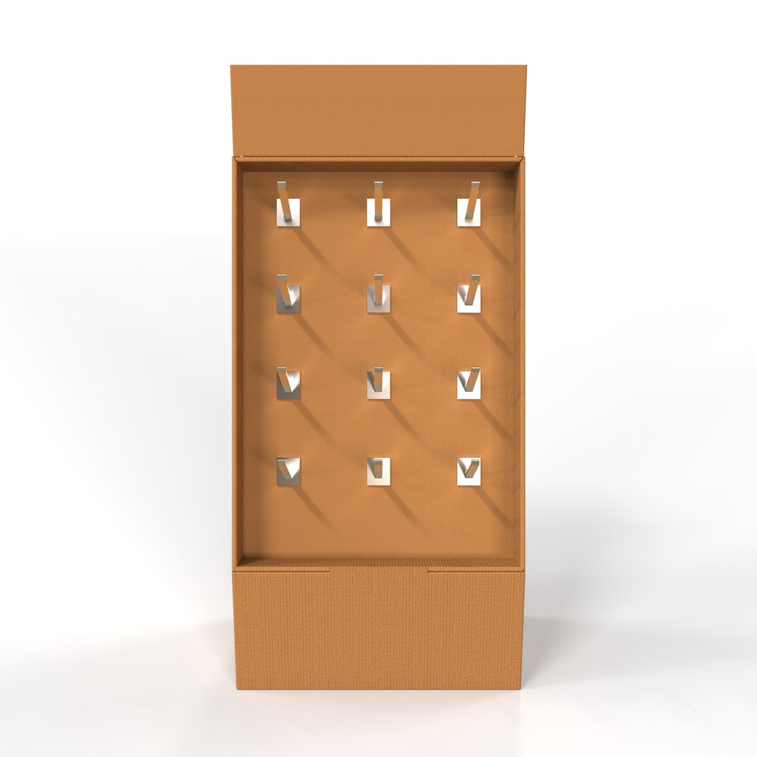 3D Point Of Sale Cardboard Display Stand - TurboSquid 2380373