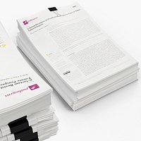 Office Paper Archive with Binder Clips White