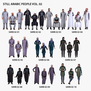3D People: 30 Still 3D Arabic People Vol. 02 3D model