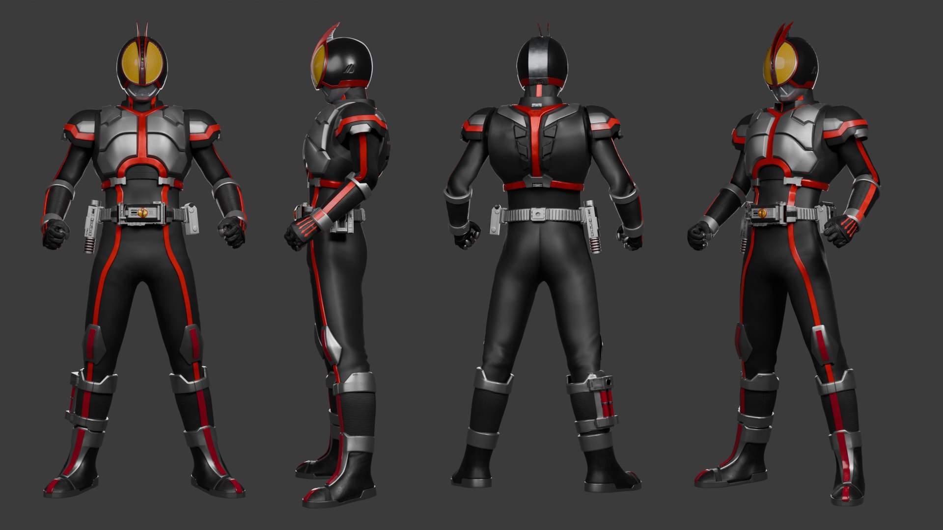 Kamen Rider FAIZ Complete Edition With Axel Form 3D - TurboSquid 2370810