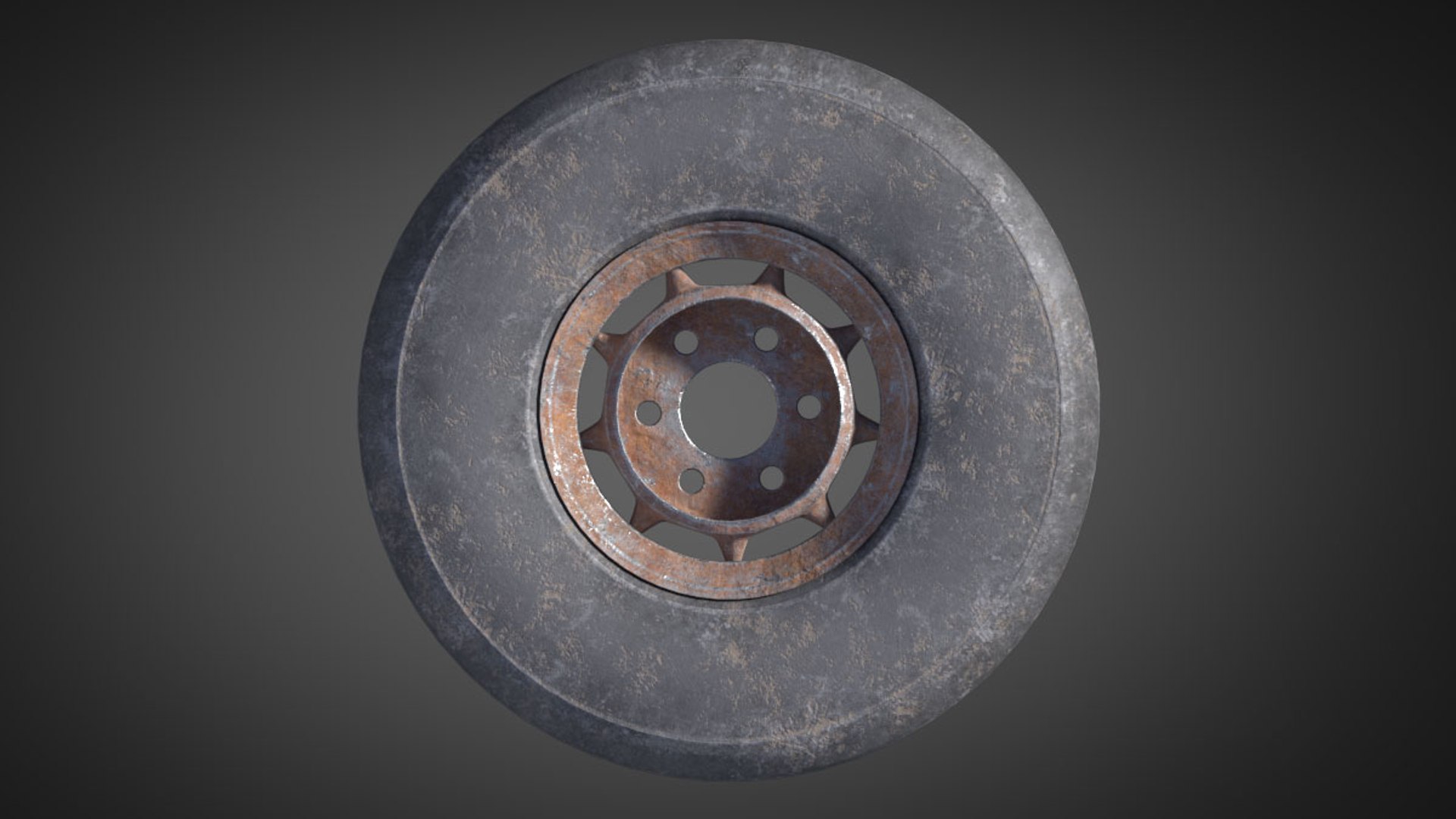 3d Max Rusty Wheel