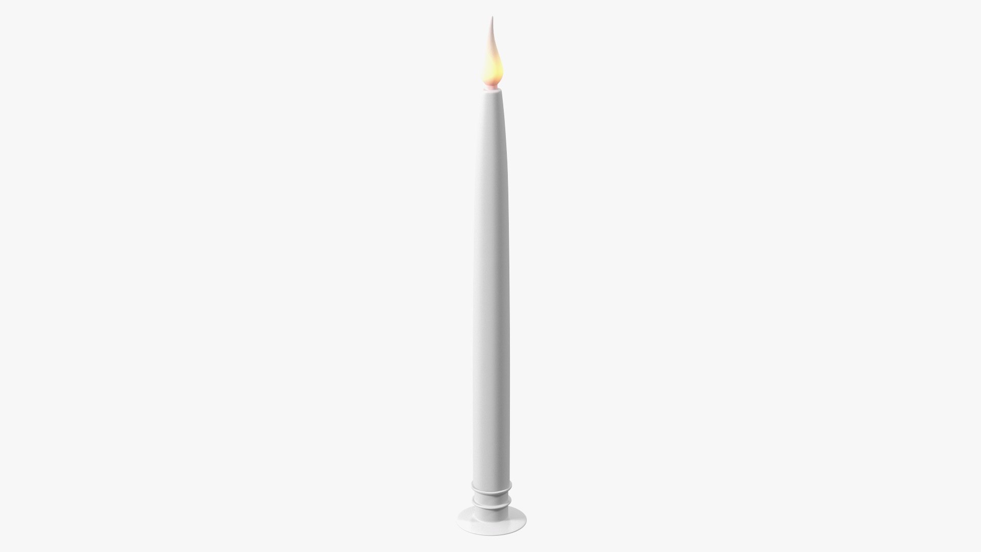 Electric Taper Long Candle 3D model preview