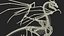 Dragon Skeleton Posed 3D