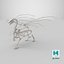 Dragon Skeleton Posed 3D