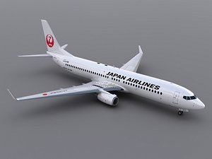 3d model aircraft japan airlines