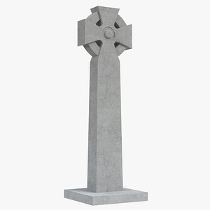 3D celtic cross gravestone