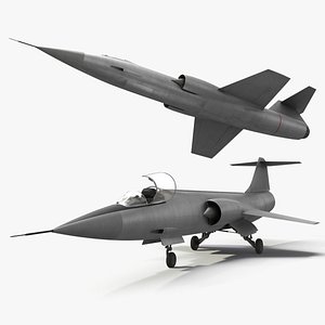 3D Vintage Supersonic Fighter Jet Rigged for Maya
