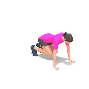 3D exercise woman