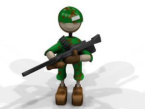 cartoon character army soldier max free