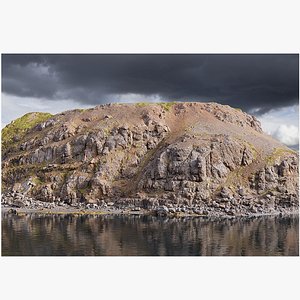 Coastal Mountain Cliffs - 3D PBR Model 3D model