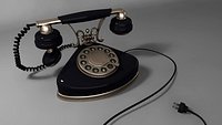 Black Retro Telephone
