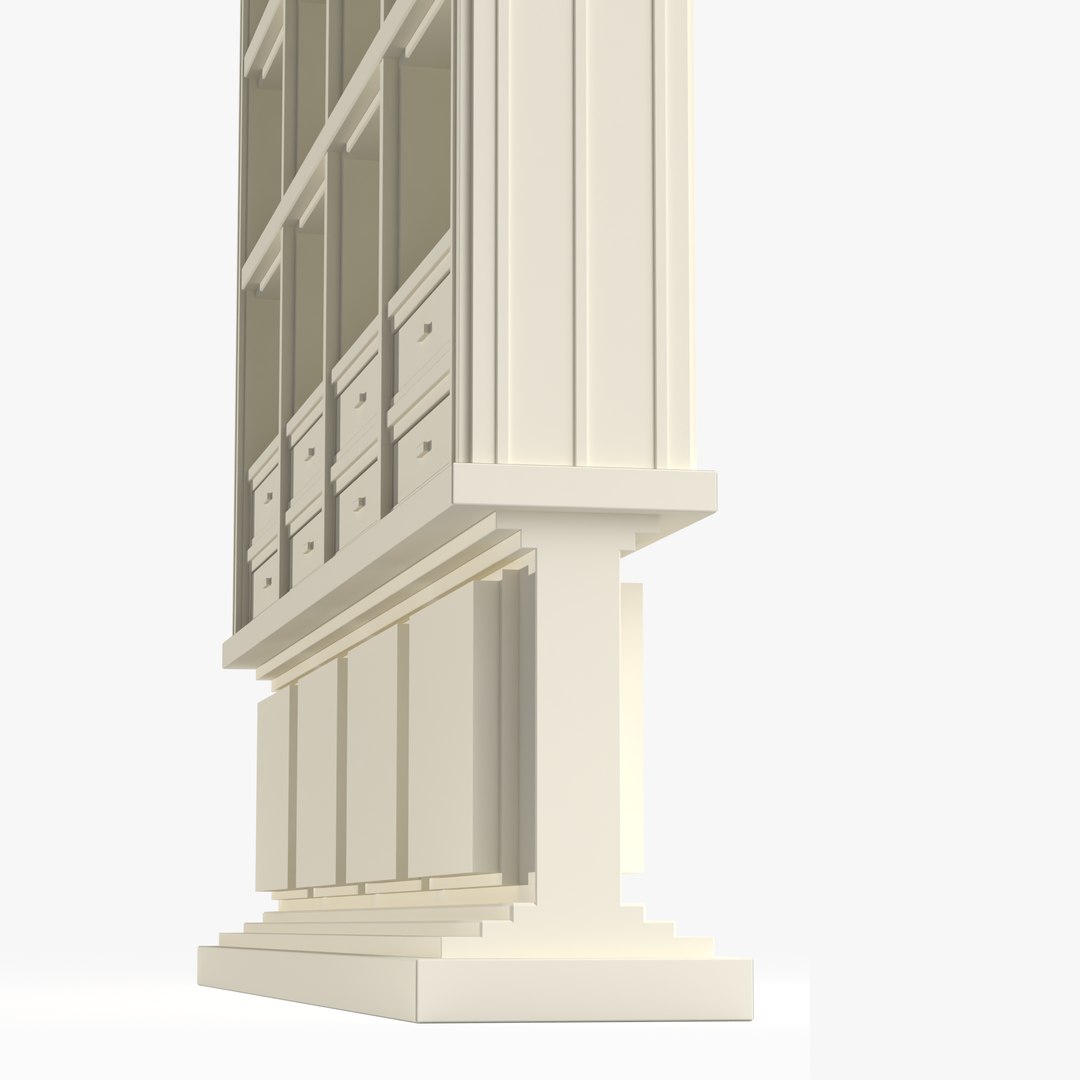 3D Modern Greek Style Bookshelf I Model TurboSquid 2023854