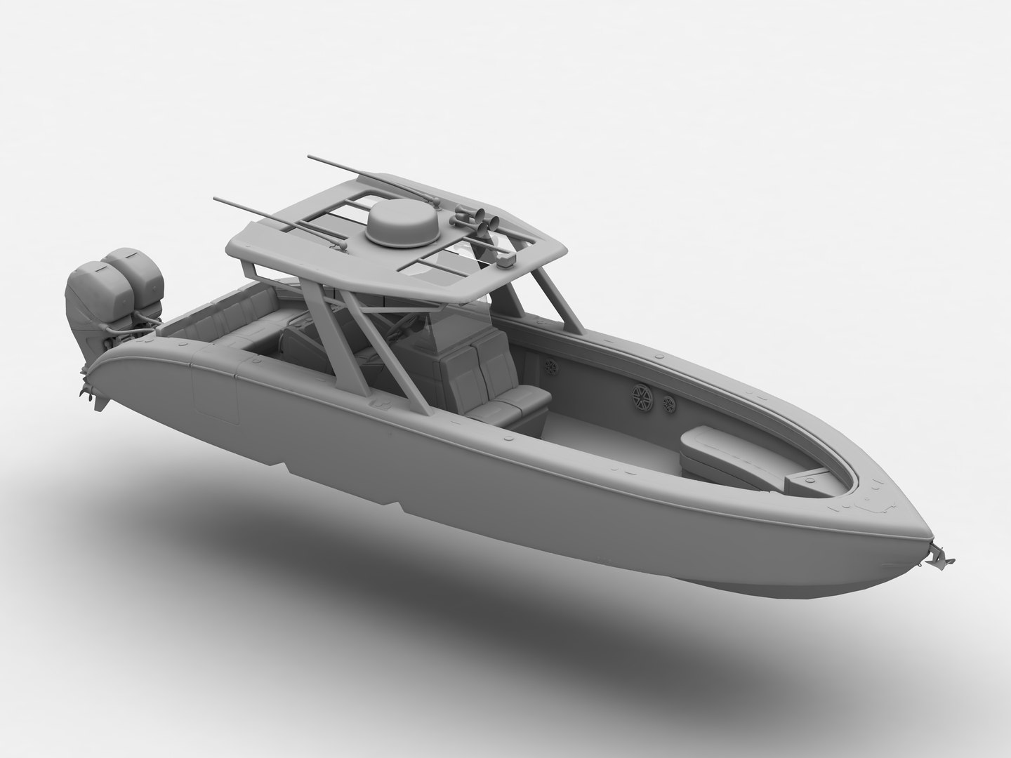 3D Motorboat Model - TurboSquid 2290410