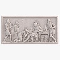 Relief Priam Pleads Achilles