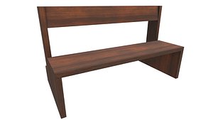 Church Bench 3D Model AR VR Low-poly 3D model