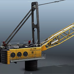 Vessel Ship Crane - Blender FBX 3D Model Low Poly