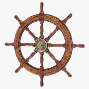 Old Wooden Helm Wheel