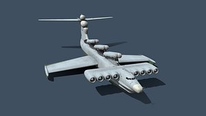 Lun-class ekranoplan project 903 3D model