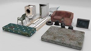 Abandoned Items Low poly