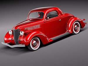 3d model 1936 36 coupe antique