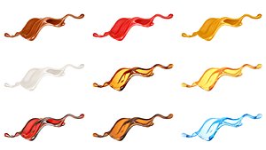 3D splash liquid water