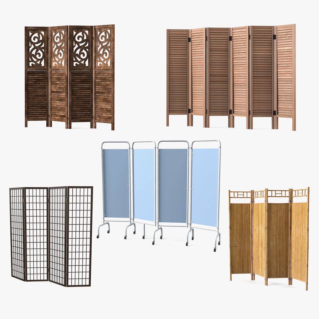 Folding Screens Collection 3 3D model preview
