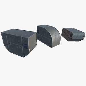 3D PBR Aircargo Container Collection model