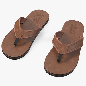 Flip Flops Sandals Superdry Brown 3D