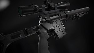 lobaevs sniper weapons dvl-10 3D model