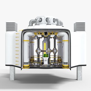 Nuclear Reactor RC - 5  Sci-Fi Low-poly