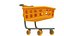 Cartoon Shopping Cart Icon 3D model