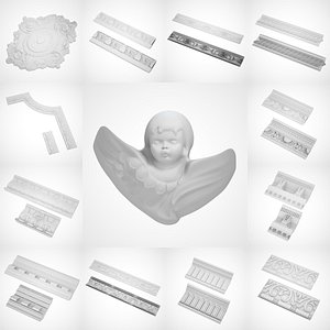 3d colection ceiling decoration model