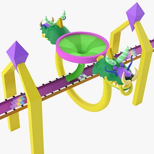 3D Infinity Run Game Stage Low-poly 3D model Low-poly 3D model