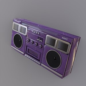 Radio 3D Retro Boombox Cassette Player