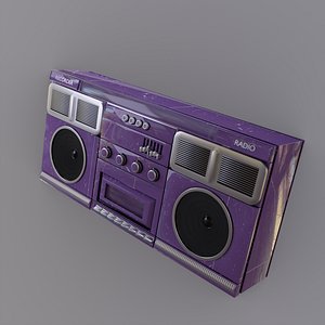 Radio 3D Retro Boombox Cassette Player