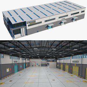 Logistic Cargo Warehouse Interior and Exterior All PBR Textures