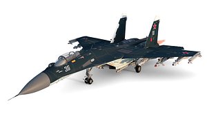 fighter bomber aircraft Mig-29 Black model