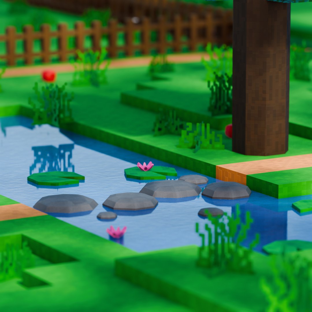 3D Pixel Farm Modular Asset Pack - TurboSquid 2348296