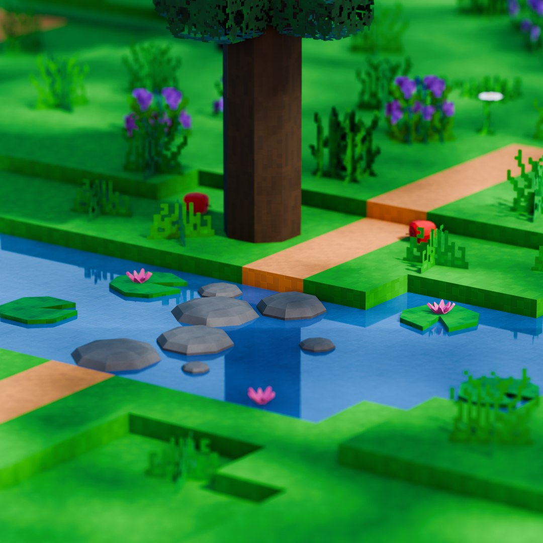 3D Pixel Farm Modular Asset Pack - TurboSquid 2348296