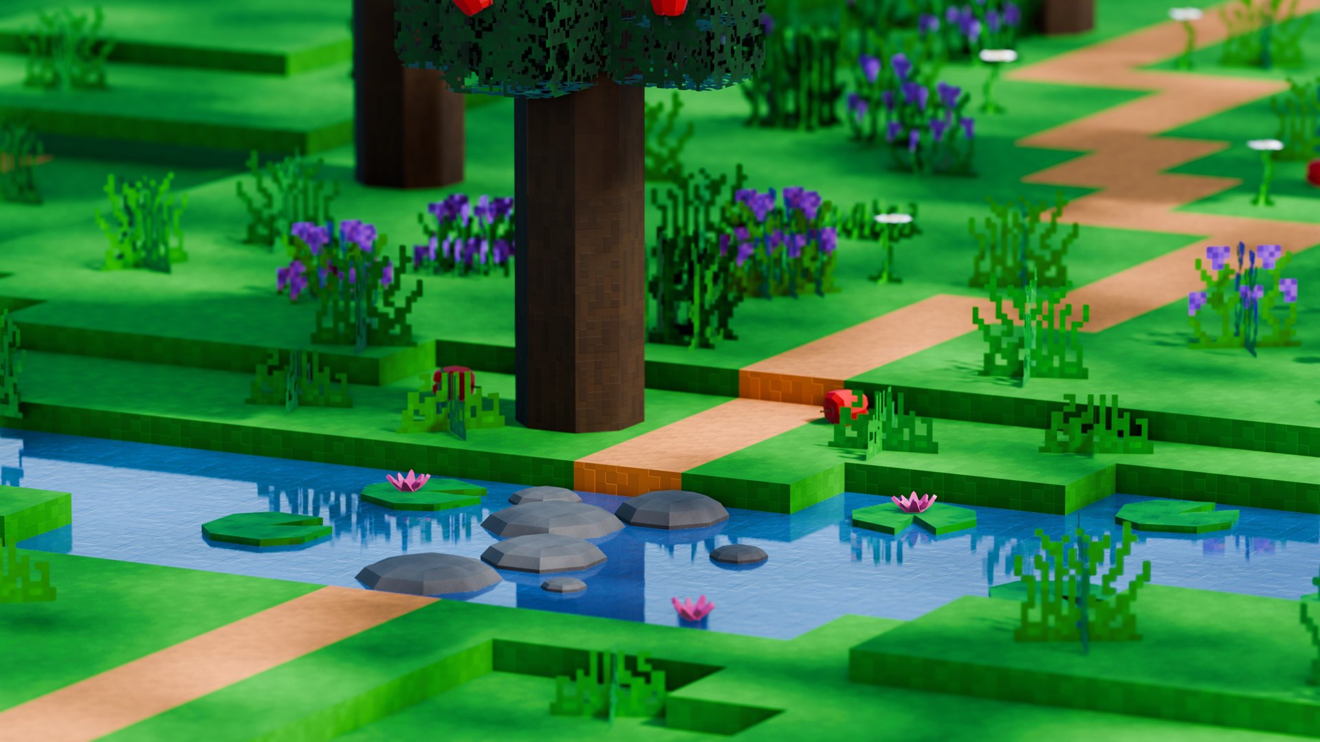 3D Pixel Farm Modular Asset Pack - TurboSquid 2348296