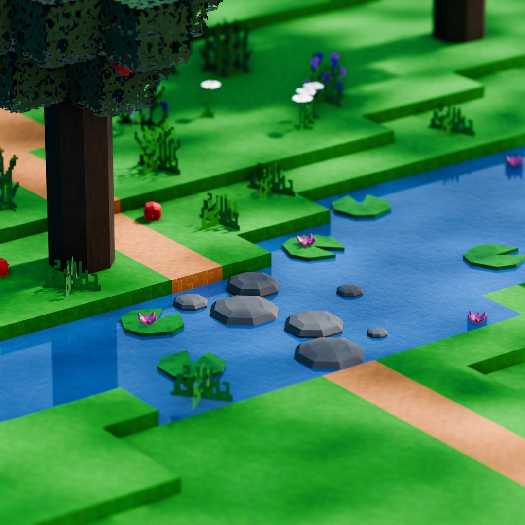 3D Pixel Farm Modular Asset Pack - TurboSquid 2348296